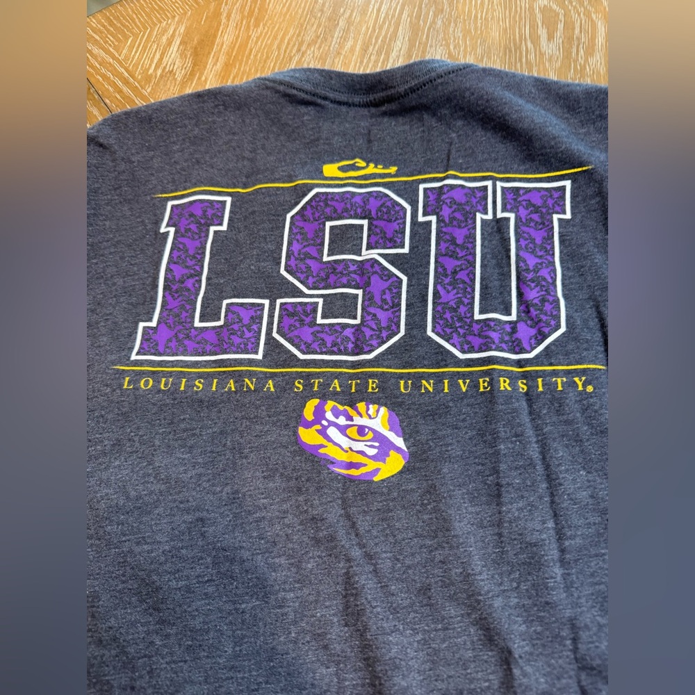 Drake Gray T-Shirt with LSU Logo